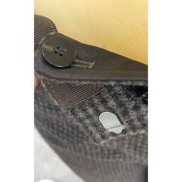 NWT THEORY Wide-Leg Front Zipper Office Brown Multi Size 8 Women's Pants - Picture 4 of 11